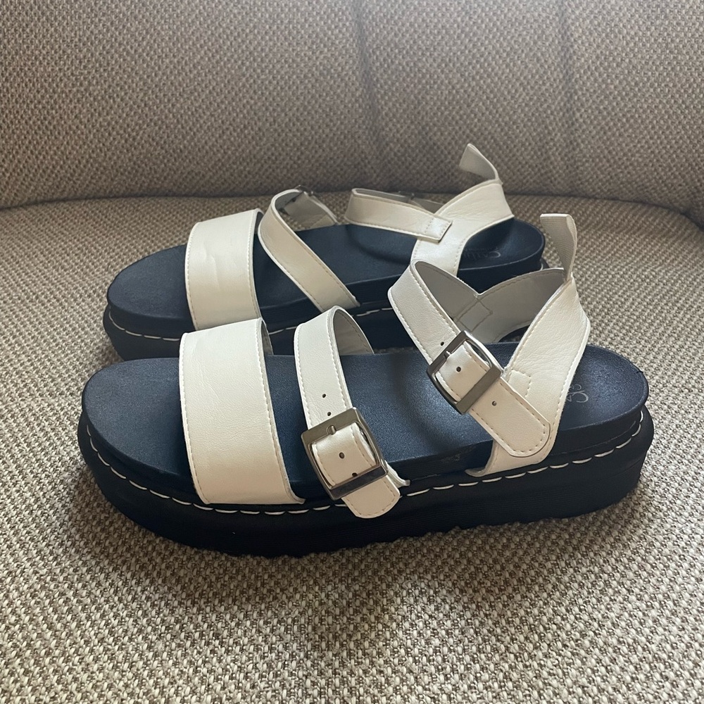 Black & White Platform Sandals
